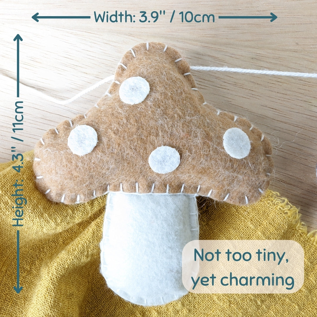 Mushroom Felt Garland - 120 / 220 / 320cm long